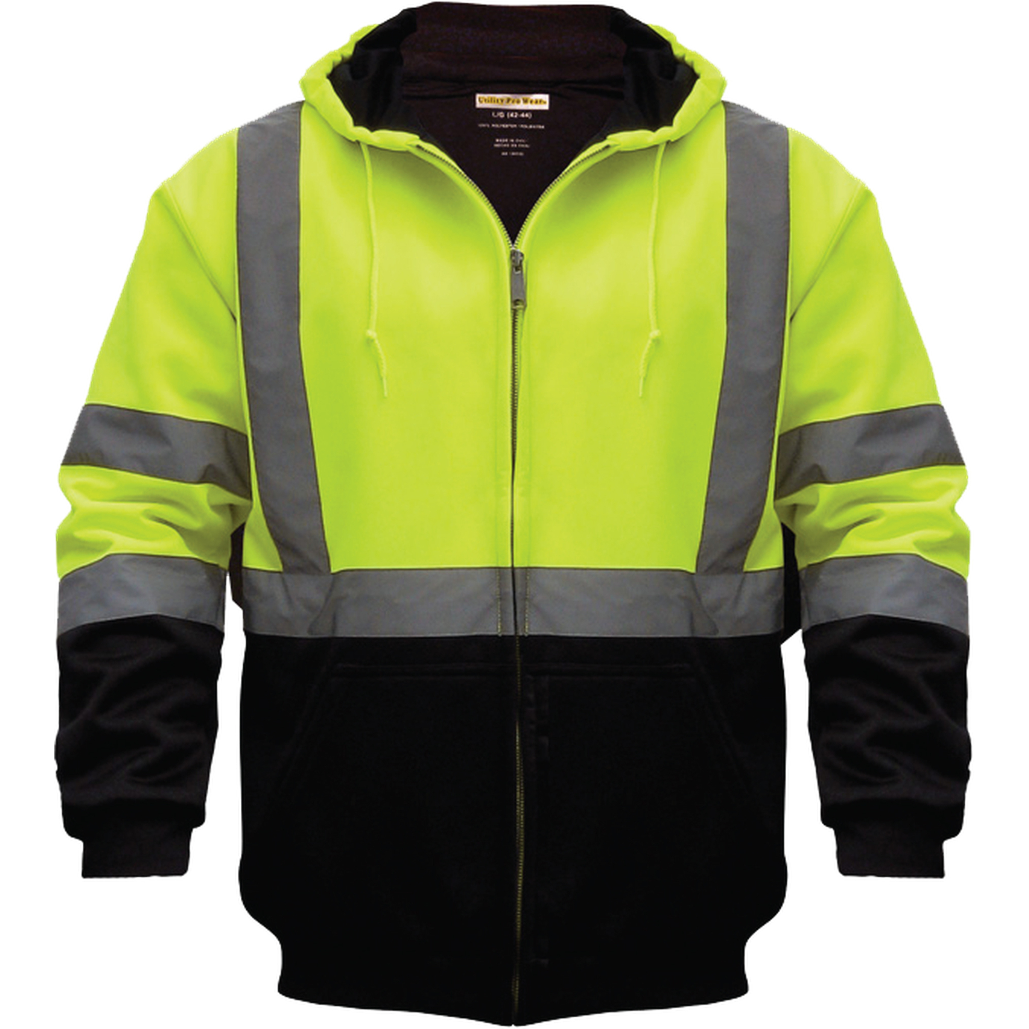 Utility Pro Wear 5XL_Class 3 Blk Btm Softshell Hoodie: Yel/Blk